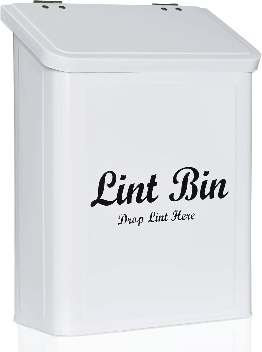 Lint Bin for Laundry Room Metal Lint Box with Lid for