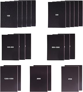 22Pcs 180-2500 Sanding Pads，3.93 X 2.76In Drywall Sanding Sponge，Micro Mesh Sanding Pads，Soft Foam Sand Block Wet Dry Flexible Sanding Pads for Models and Paper Metal Wood (Sanding Pads)