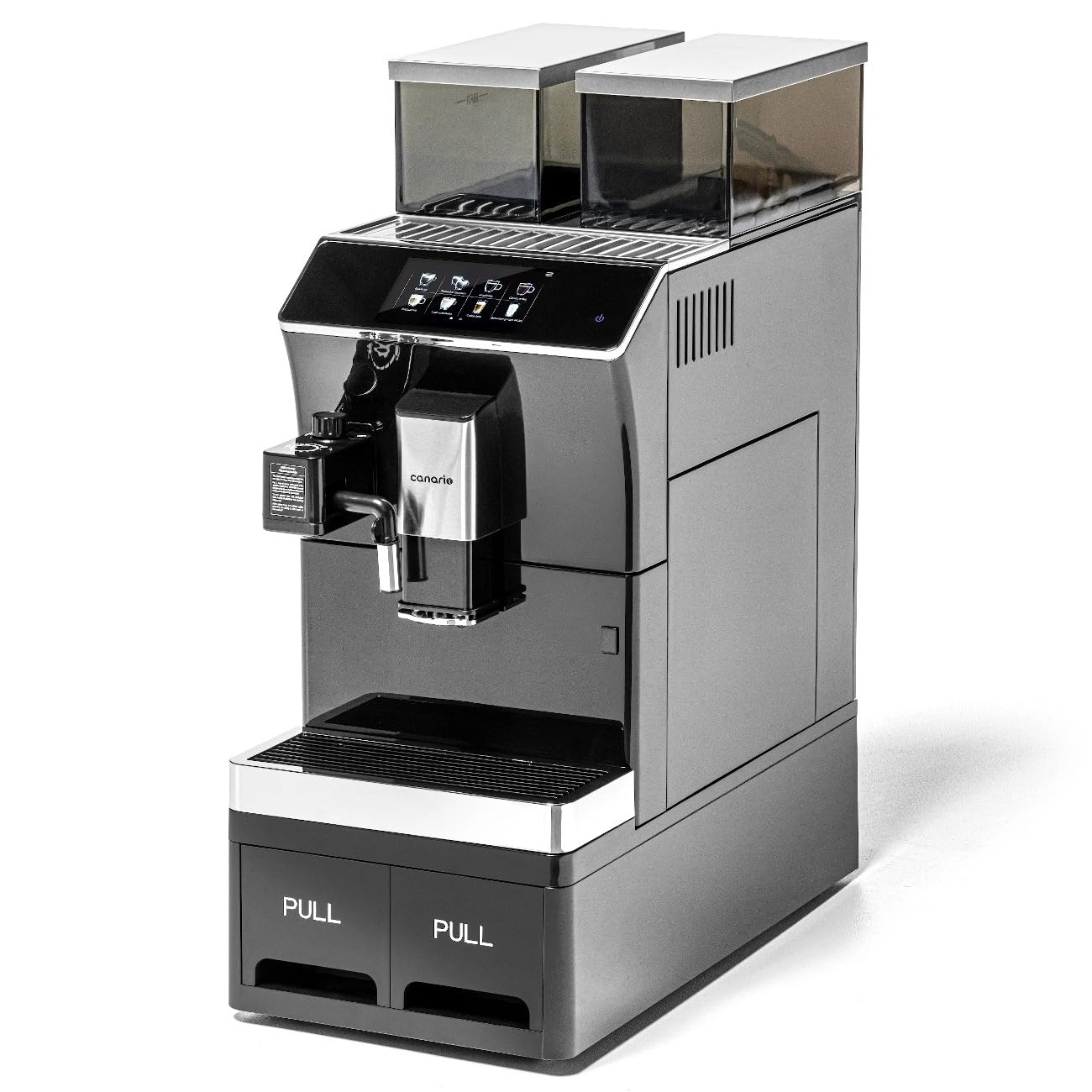Canario Cafe CC703 Cafetera Totalmente Automática, Cafetera Profesional, Pantalla Táctil, Espumador de Leche Automático, Bebidas Programables, para Bares, Restaurantes y Oficinas