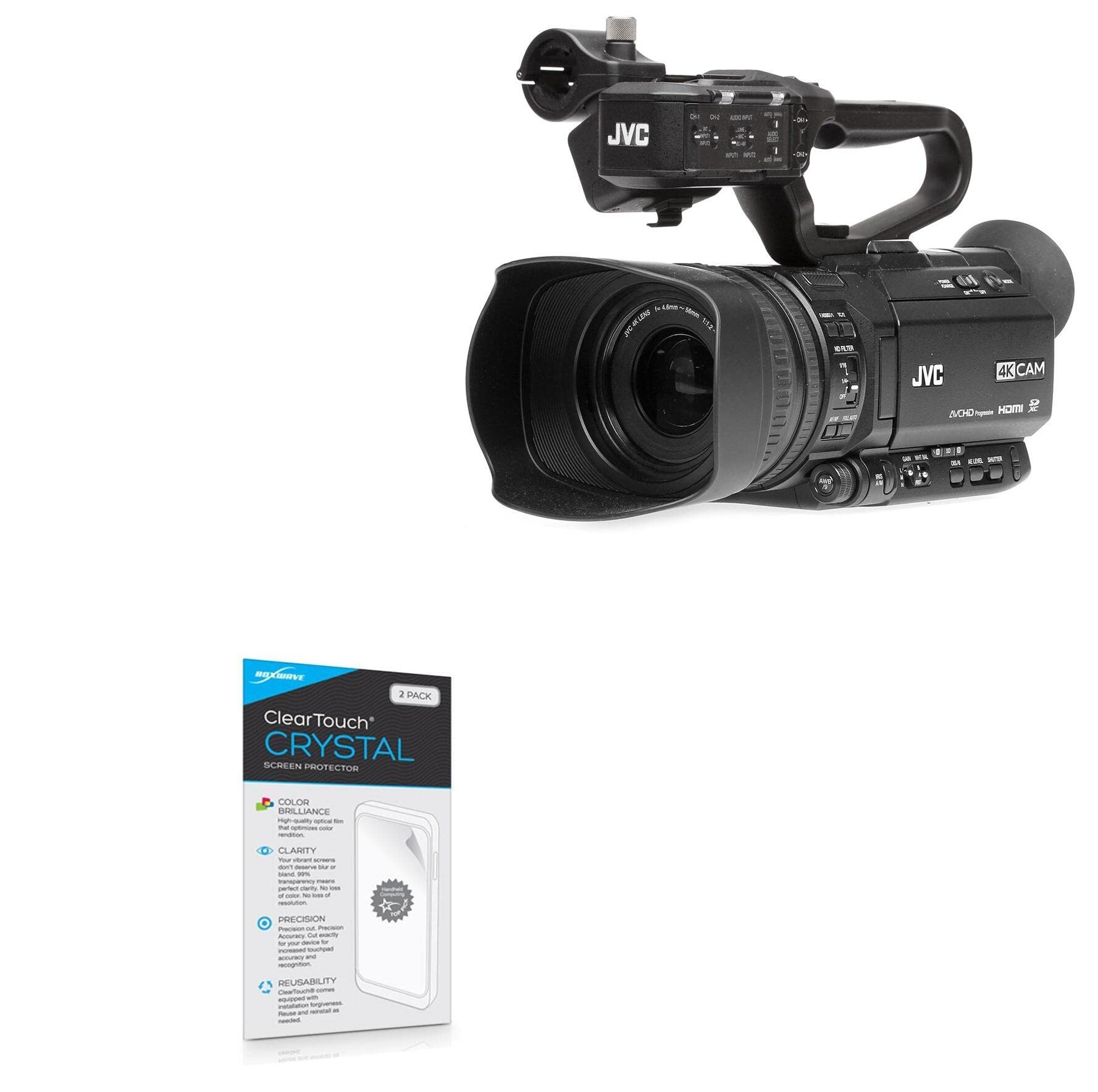 BoxWave Screen Protector Compatible with JVC GY-HM180 - ClearTouch Crystal (2-Pack), HD Film Skin - Shields from Scratches