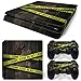 Sony PS4 Playstation 4 Slim Skin Design Foils Faceplate Set - Crime Scene Motif