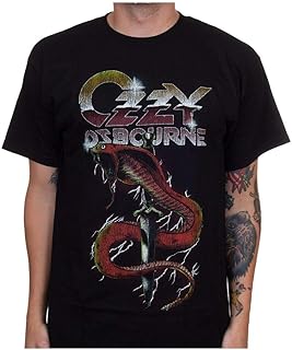 Ozzy Osbourne Men's Vintage Snake T-Shirt Black