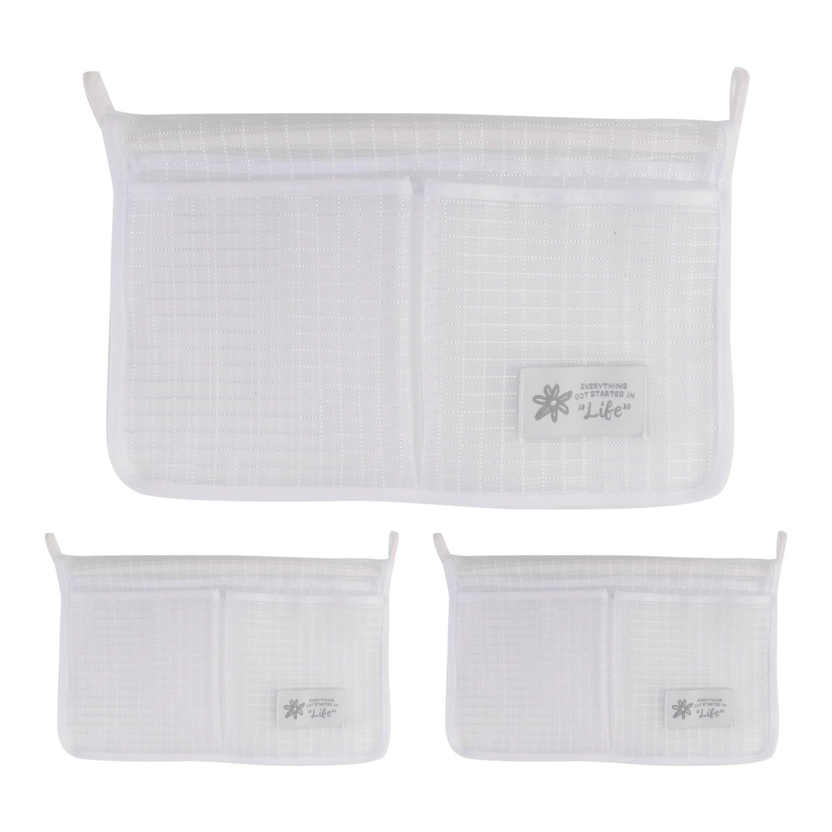 detee Refrigerator Door Organizer Set Fridge Hanging Mesh Bag for Kitchen Storage Bag Household Sundries Sorting Bag (White)