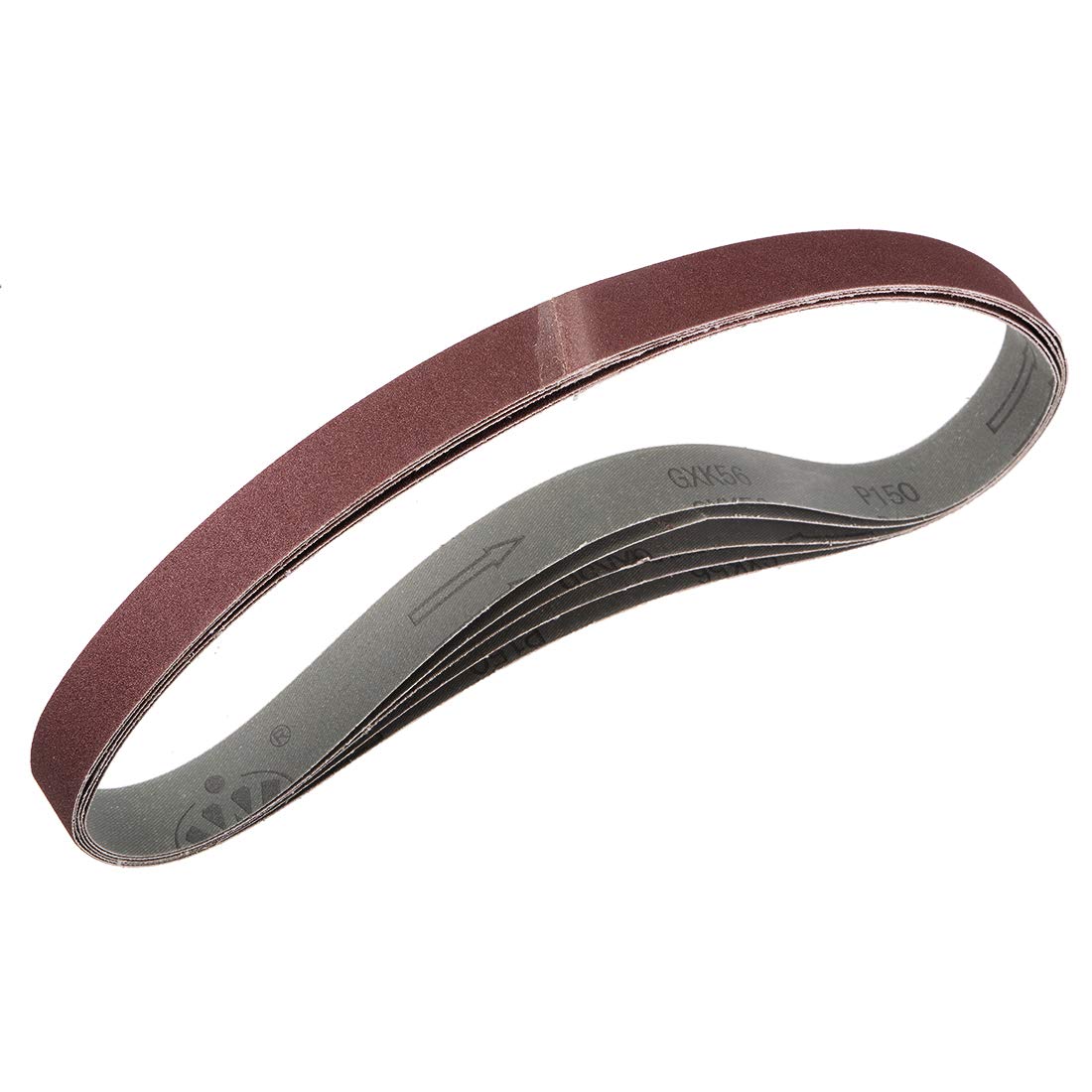 Bandes abrasives toile 2,5 x 76,2 cm grain 150 Uxcell de haute précision | Lot de 5