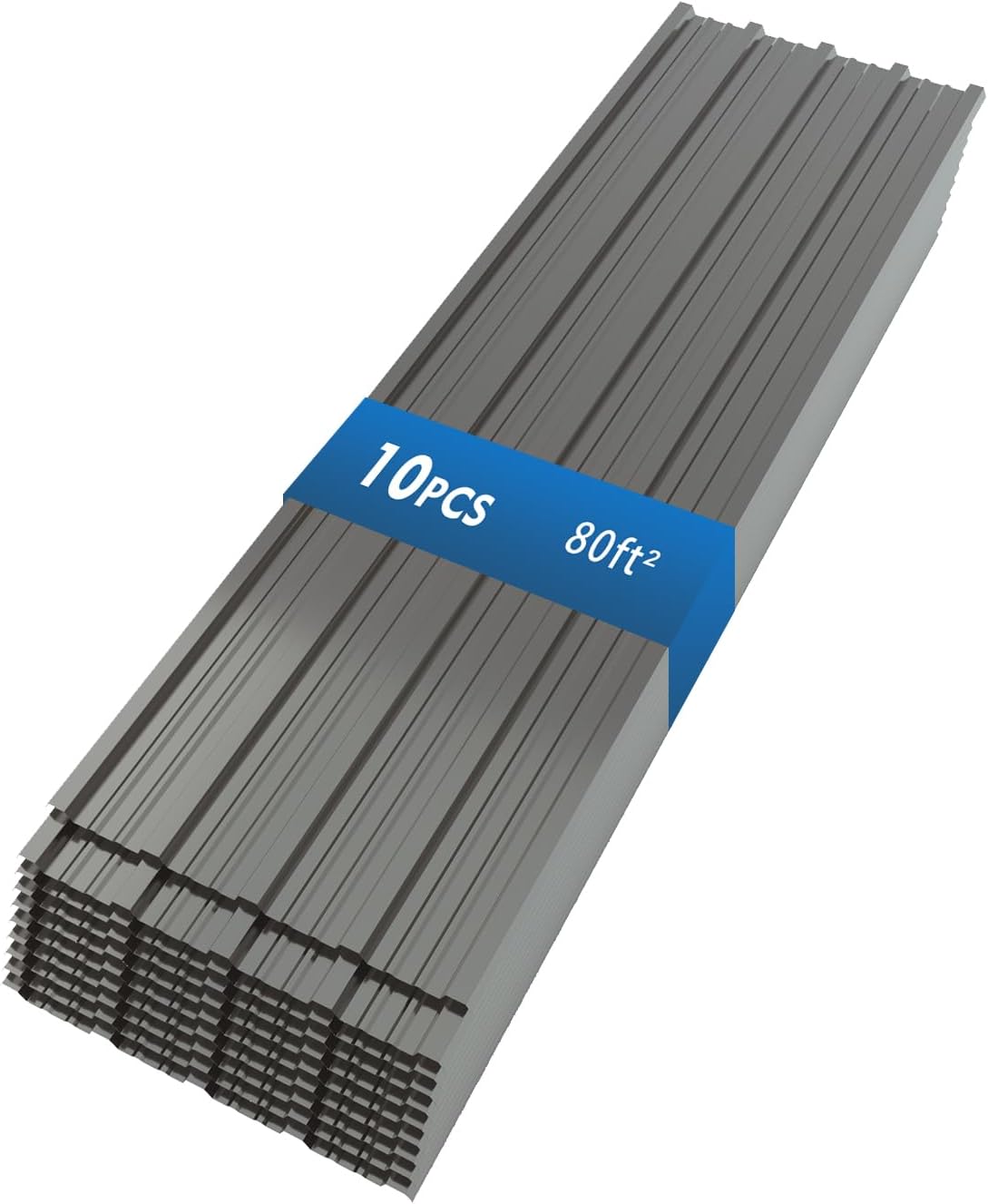 10 PCS 80 sq.ft Metal Roofing Panels, 61.02 * 18.9in Corrugated Galvanized Roof Panels, Waterproof Siding Panels with 100 Pcs Screws for Garages, Sheds, Stables and Mobile Homes