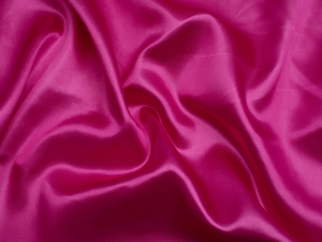 Minerva Cerise Pink Core Range Liquid Satin Fabric - Lightweight & Suitable For Dressmaking - Approx Width: 150Cm / 60" - Sold Per Metre
