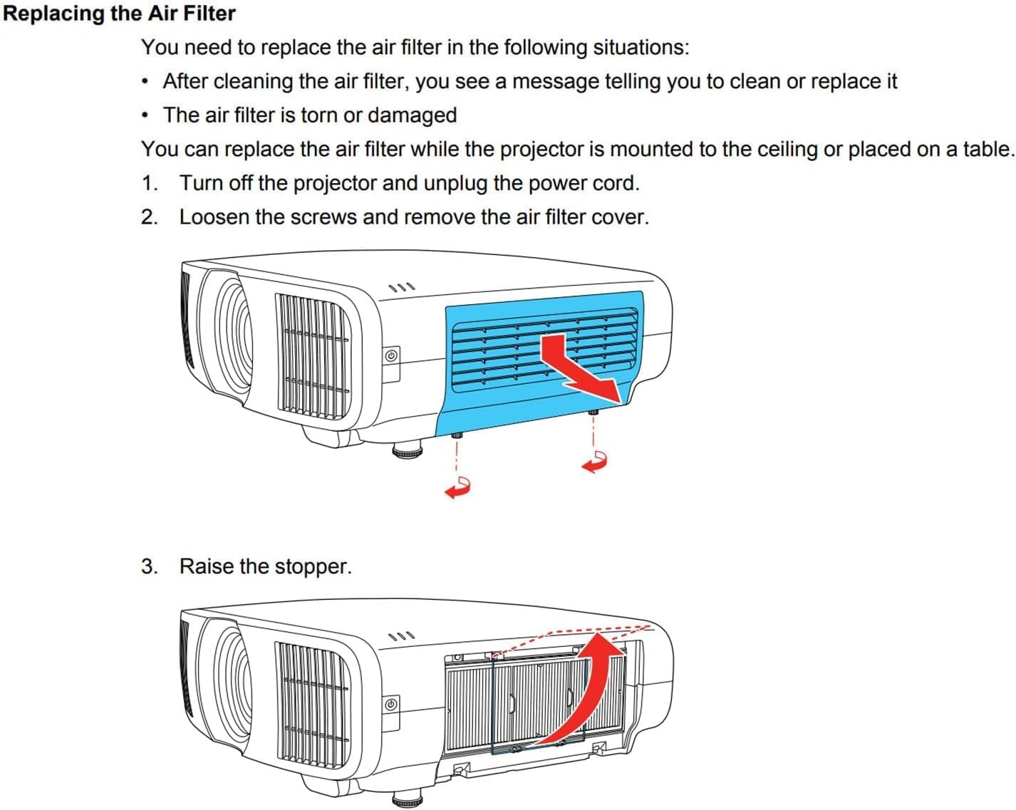 AWO Replacement Projector Air Filter for EPSON ELPAF62 / V13H134AB0,EH-LS11000W,EH-LS12000B,Home Cinema LS11000,Pro Cinema LS12000 Projectors