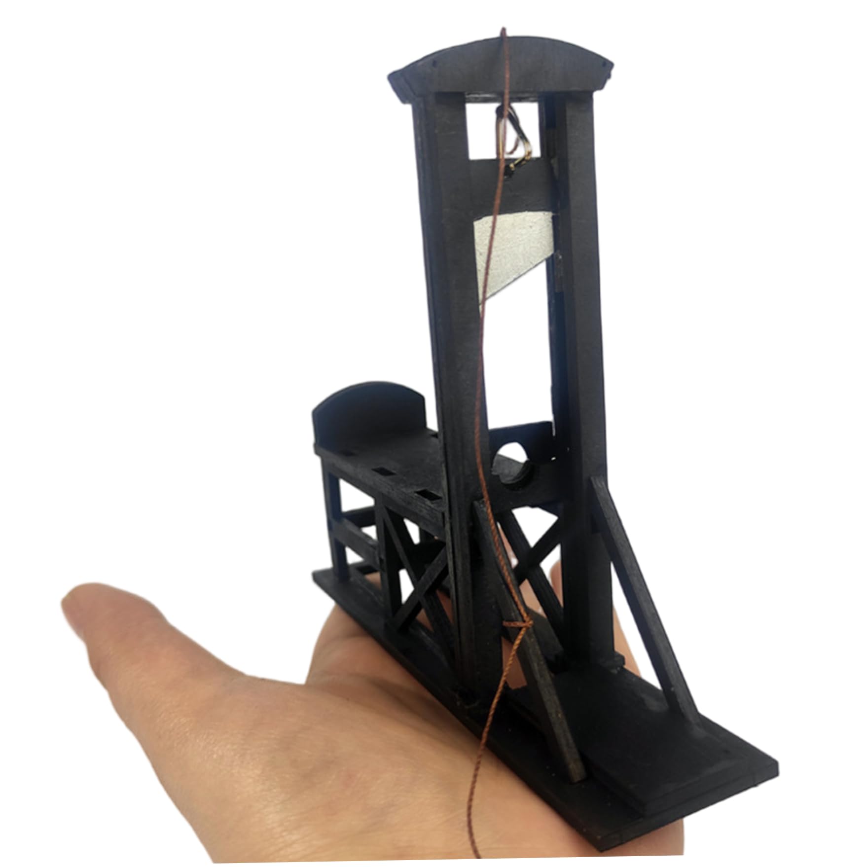 Mini Modèle Guillotine En Bois 13 Cm – Accessoire Décoratif Pour Figurines – Maquette Historique Créative