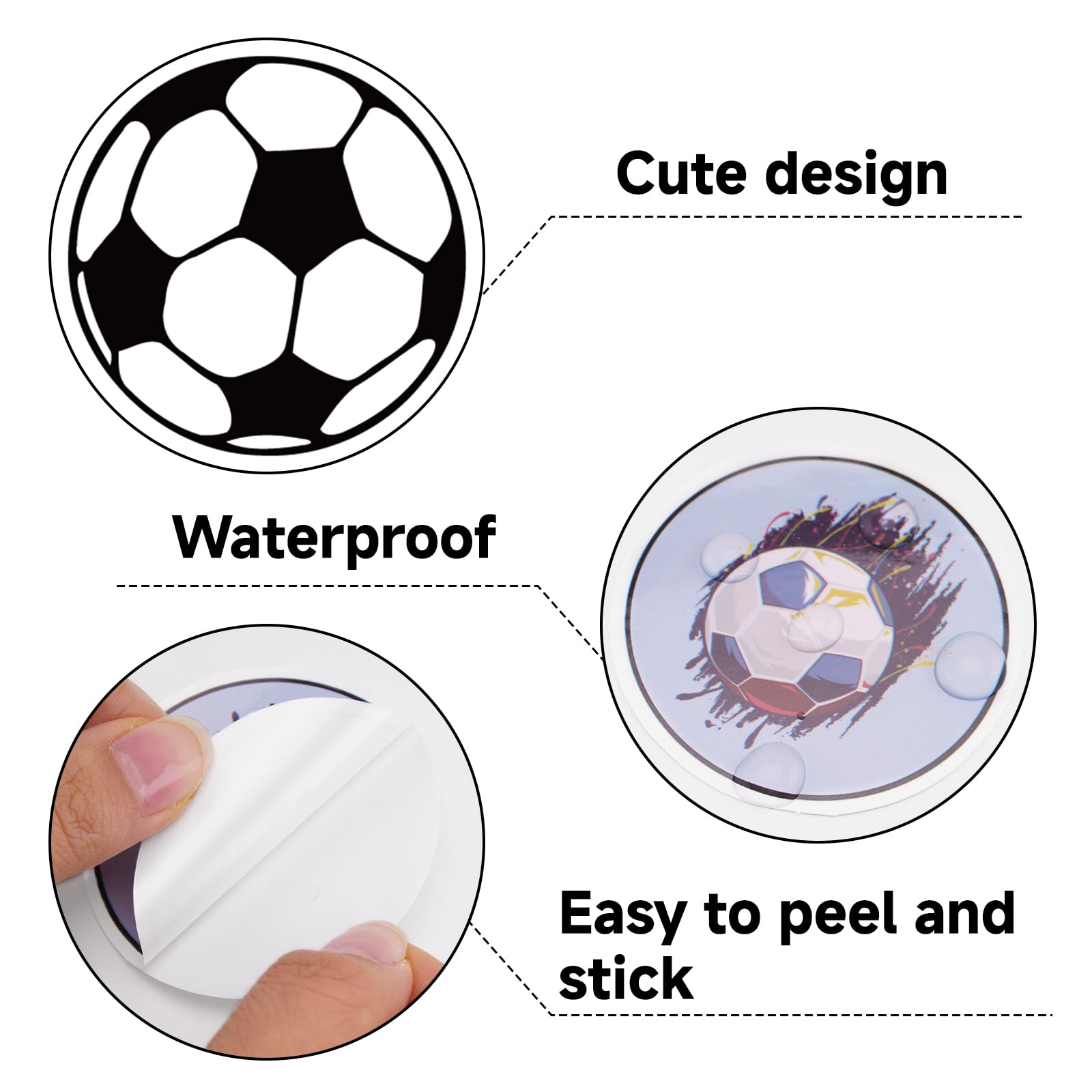G2PLUS 100PCS Football Stickers: Waterproof Vinyl Stickers for Water Bottles Sports Gear, Laptops, Phone Cases - Image 3