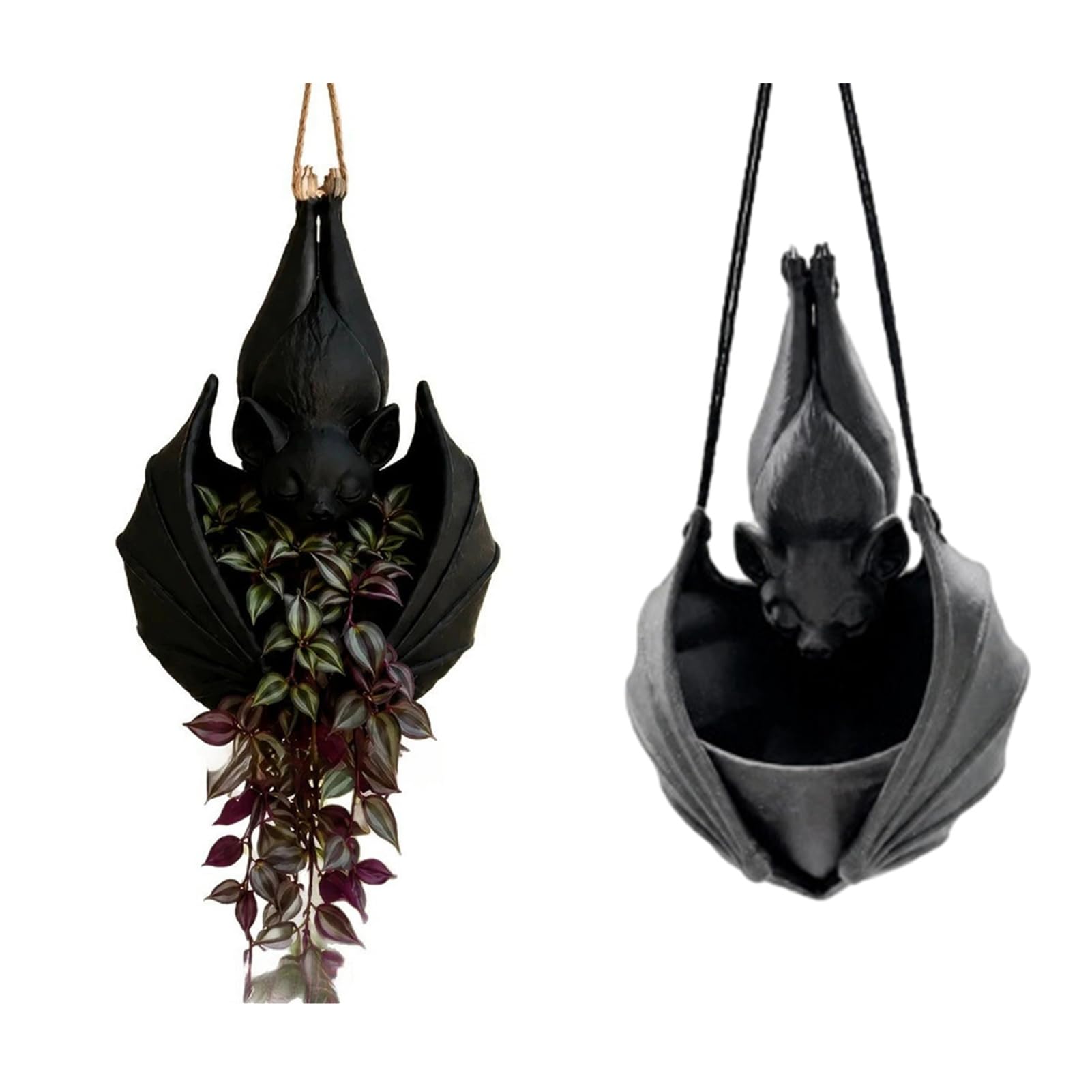 ZhzeYun Bat Hanging Planter, Gothic Wall Plant Pot for Succulents