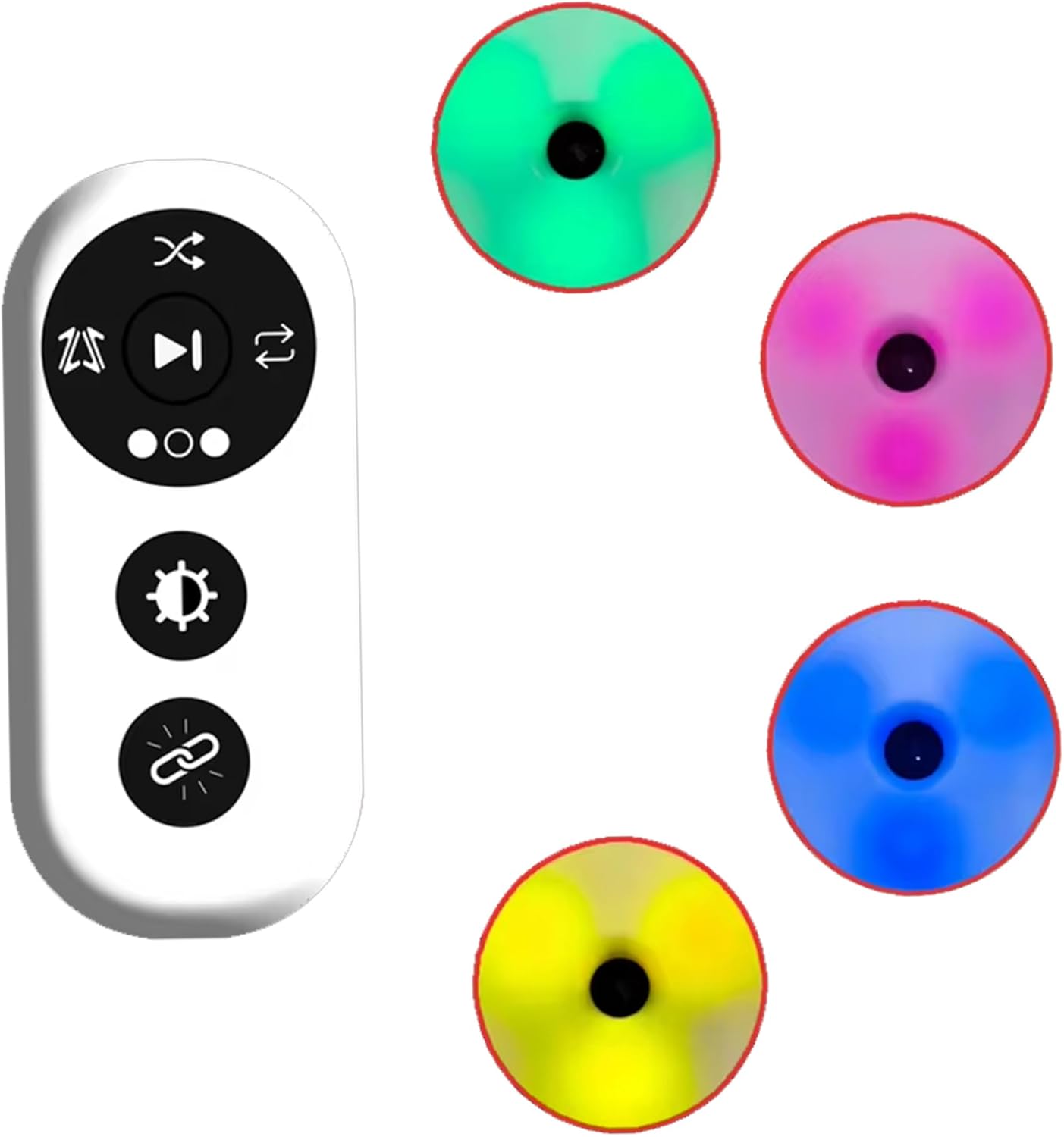 4Pcs/Set Reactions Training Lights Set with USB Charging 4 Modes Speed Reactions Training Lights for Fitness Basketball Football Coordination Drills and Sports Accessories