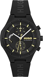 HUGO Men's #LIT Multi Watch – Lightweight TR90 Case, Multifunction Movement, Bold and Playful Design, Quartz Accuracy, Stylish Everyday Wear - Gift for Him
