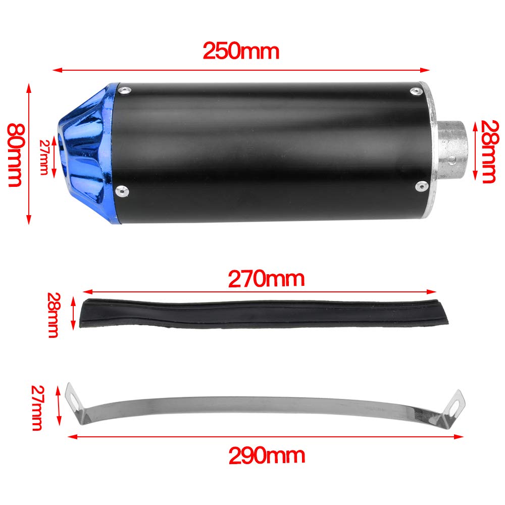 HIAORS 28mm Motorcycle Exhaust Muffler for SDG SSR Coolster Lifan CRF50