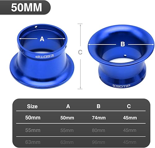 Miniatura 2 de Filtro de aire universal para motocicleta, 2 unidades, de alto rendimiento, repuesto de 1.97 pulgadas, filtro de aire para carburador PWK PE, Pit