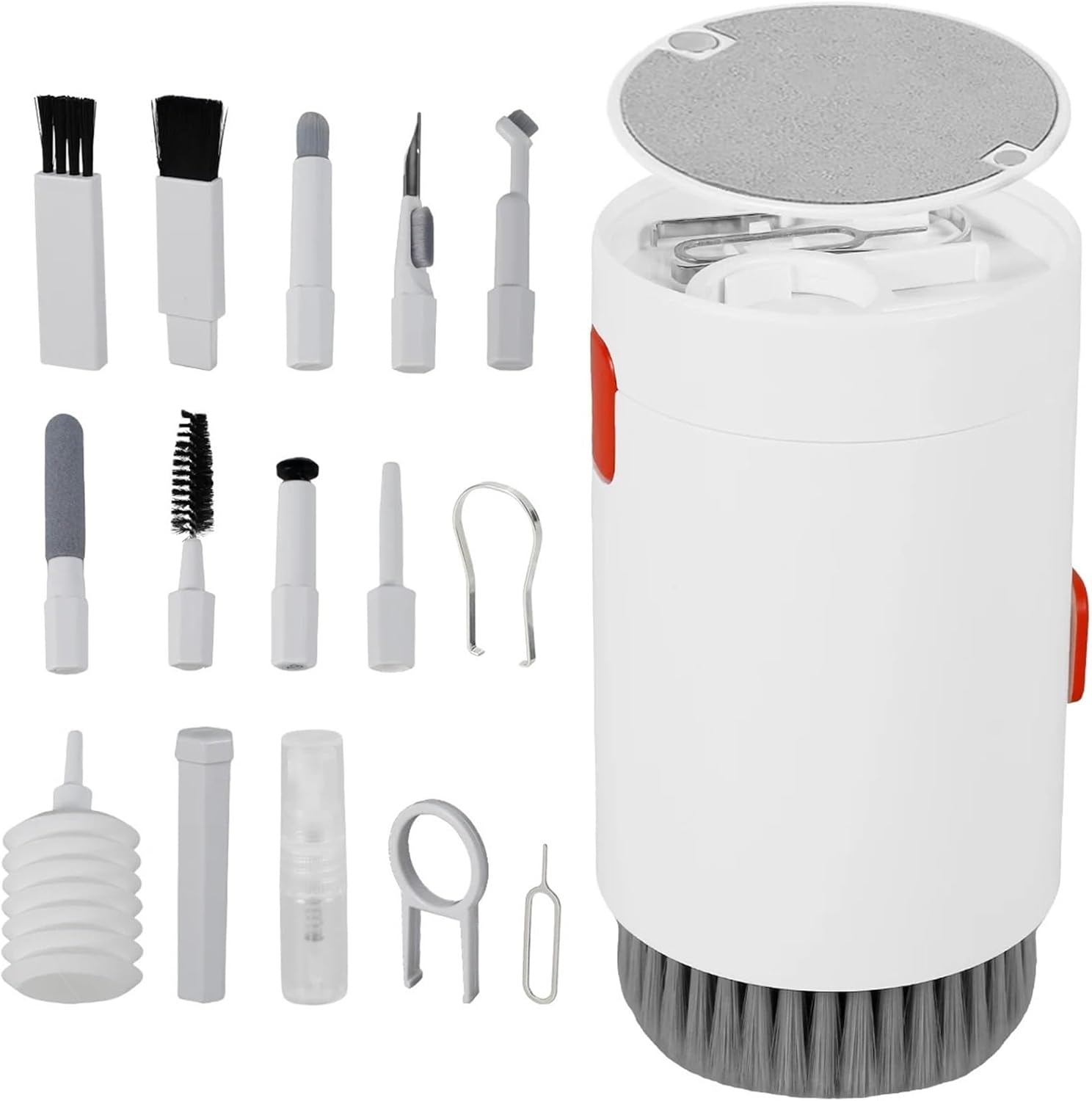 20-in-1 Cleaner Kit Keyboard Pen Screen Cleaning Tools Computer Earphones Brush Puller Multifunctional Brush Dust Remove Kit(20 in 1 White)