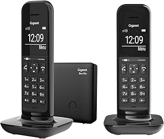 HELLO Gigaset - Extra Slim Design Phones with Answer Machine to Connect Cordless at Home - Nuisance Call Block, Speakerphone - 2 Handsets, Deep Black