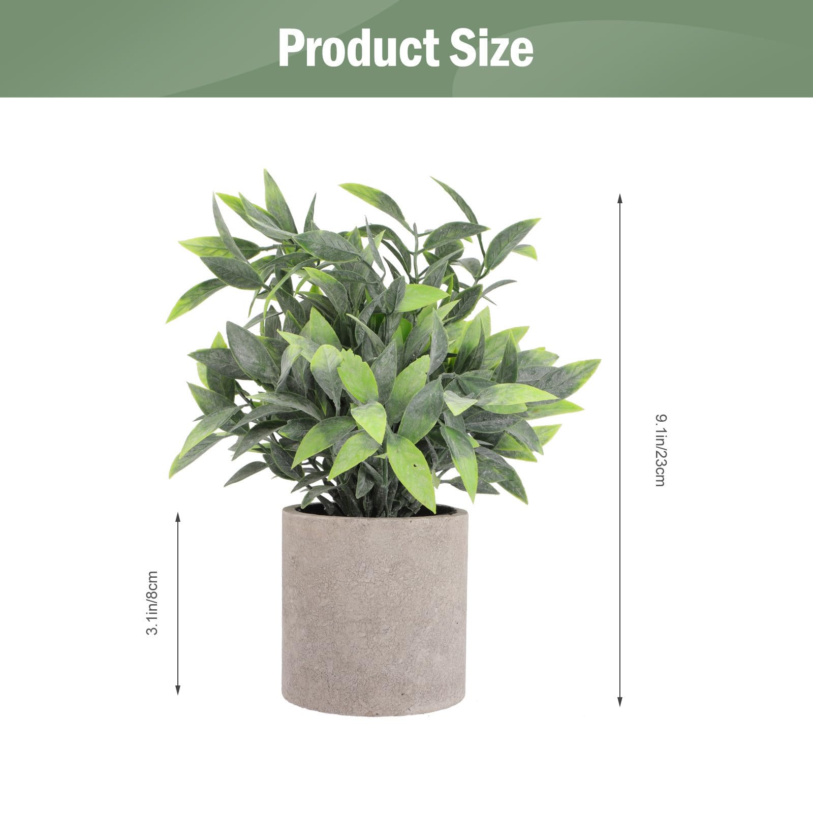 EXCEART 3 Piezas Planta Artificial de Eucalipto en Maceta de Plástico