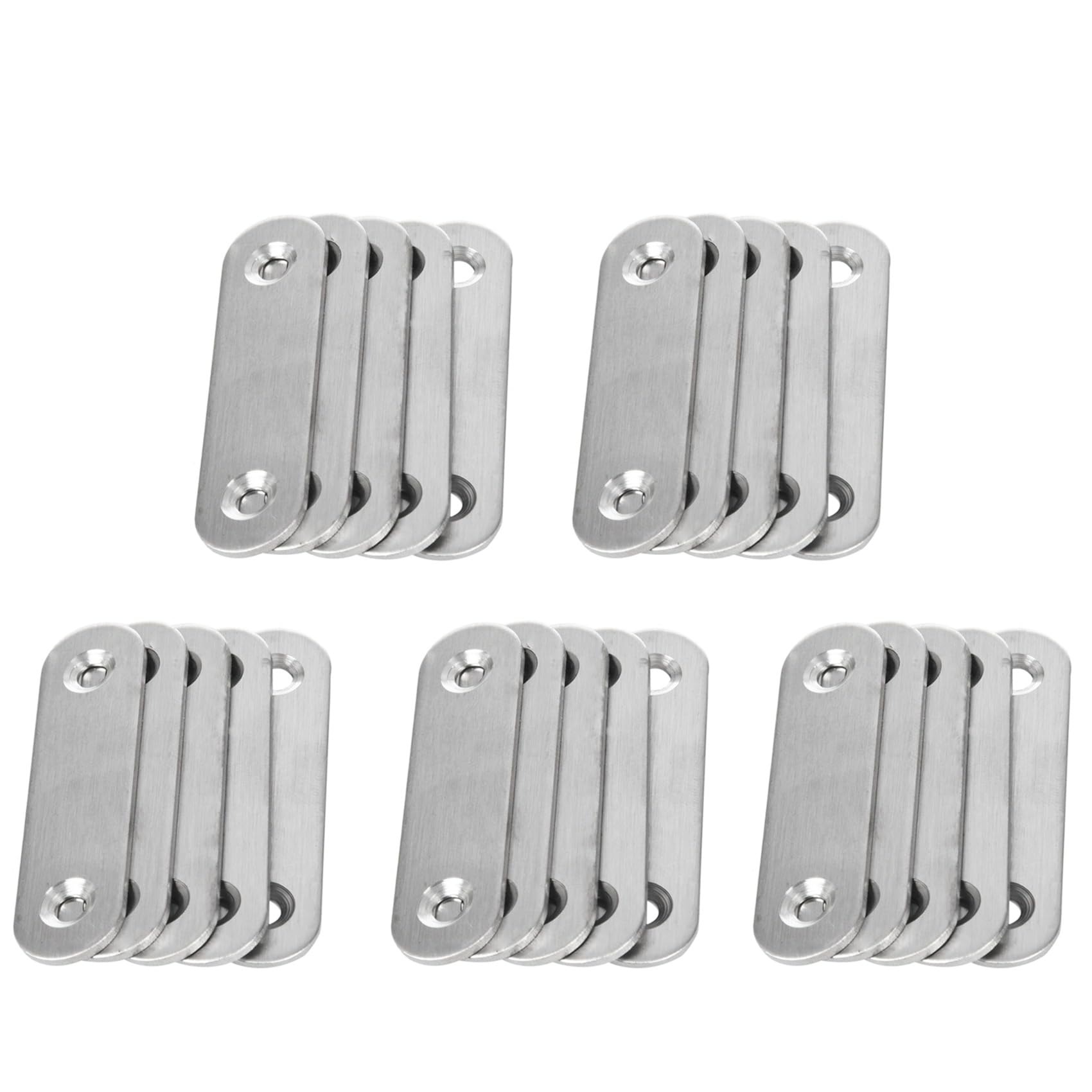 Jnchdghwa Silver 60Mm X 16Mm Straight Repair Joining Mending Flat Plate Bracket 25Pcs