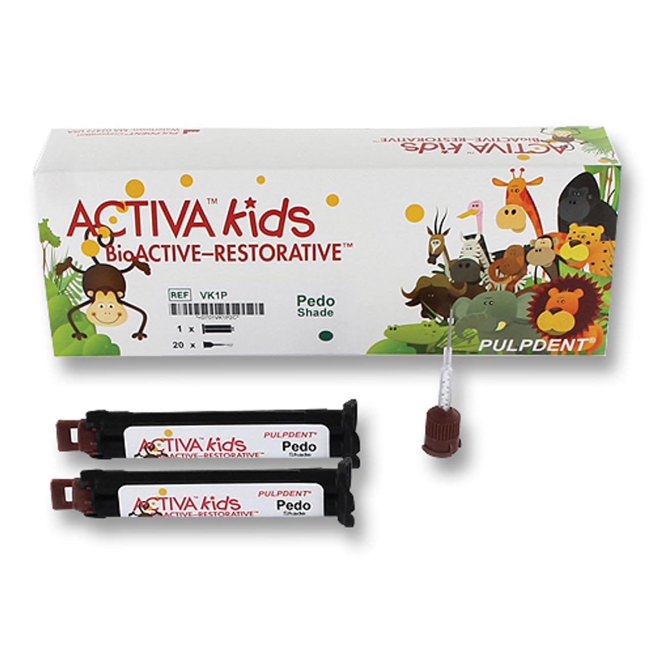 Pulpdent Corp Pulpdent VK1P Activa Kids BioACTIVE Restorative Resin Opaque White Pedo 8 Gm