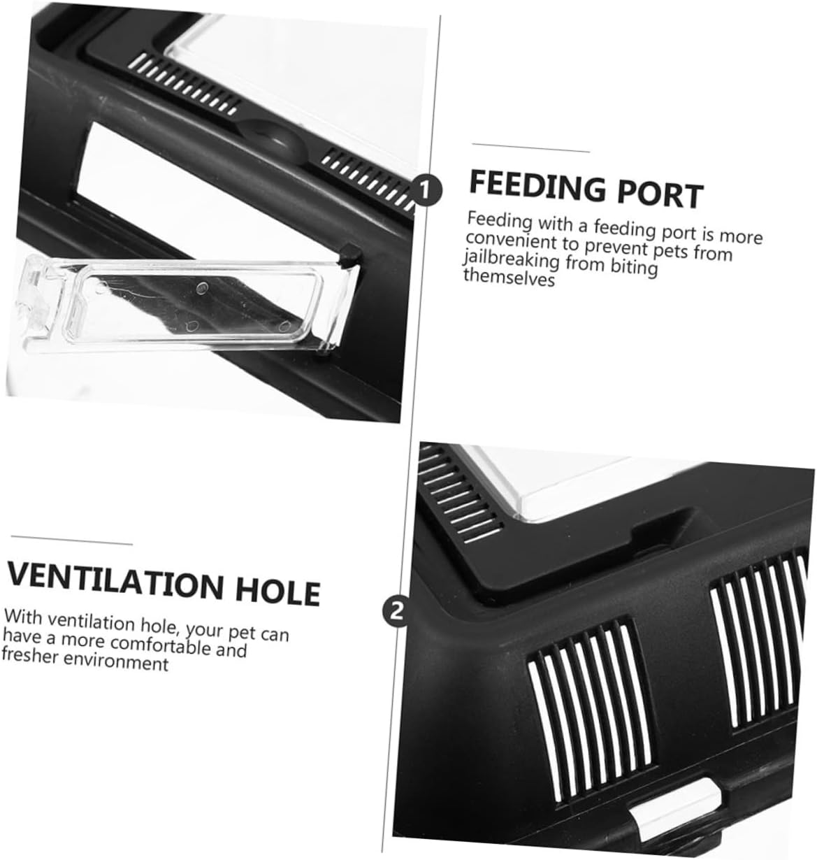 Turtle Transport Box Handle Reptile Breeding Box for Turtles Practical PET Display Container for Safe Travel and Feeding