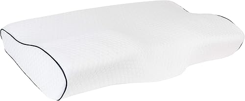Almohada cervical para el cuello de contorno | Almohada cervical para aliviar el dolor, soporte ortopédico de cuello, dolor de hombro, blanco, 1