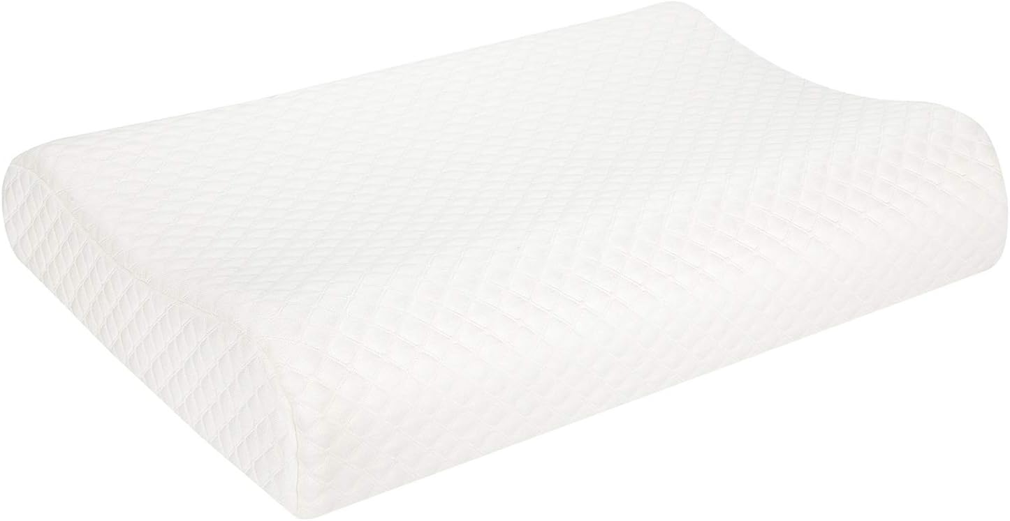 POPRUN Cervical Orthopedic Pillow,Luxury Natural Latex Pillow for Neck Support Pain Relief with Washable Zipper Removable Cover