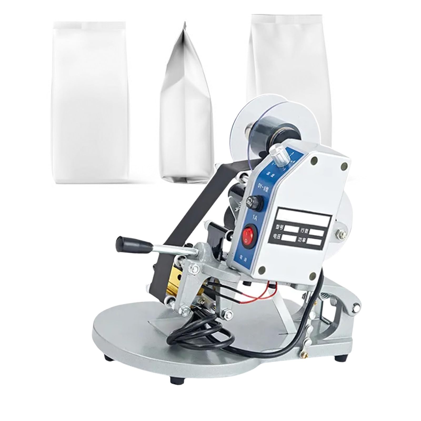 Aserzenith 1 Electric Hot Stamp Ribbon Printer, Ribbon Printing Machine, 5 Levels Of Temperature Control, For Plastic Film Flexible Packaging