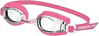 Óculos de Natação Infantil, Speedo, Jr Captain, Lentes Com Proteção UV, Narizeira Ajustável e Tiras Em Silicone