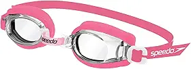 Óculos de Natação Infantil, Speedo, Jr Captain, Lentes Com Proteção UV, Narizeira Ajustável e Tiras Em Silicone