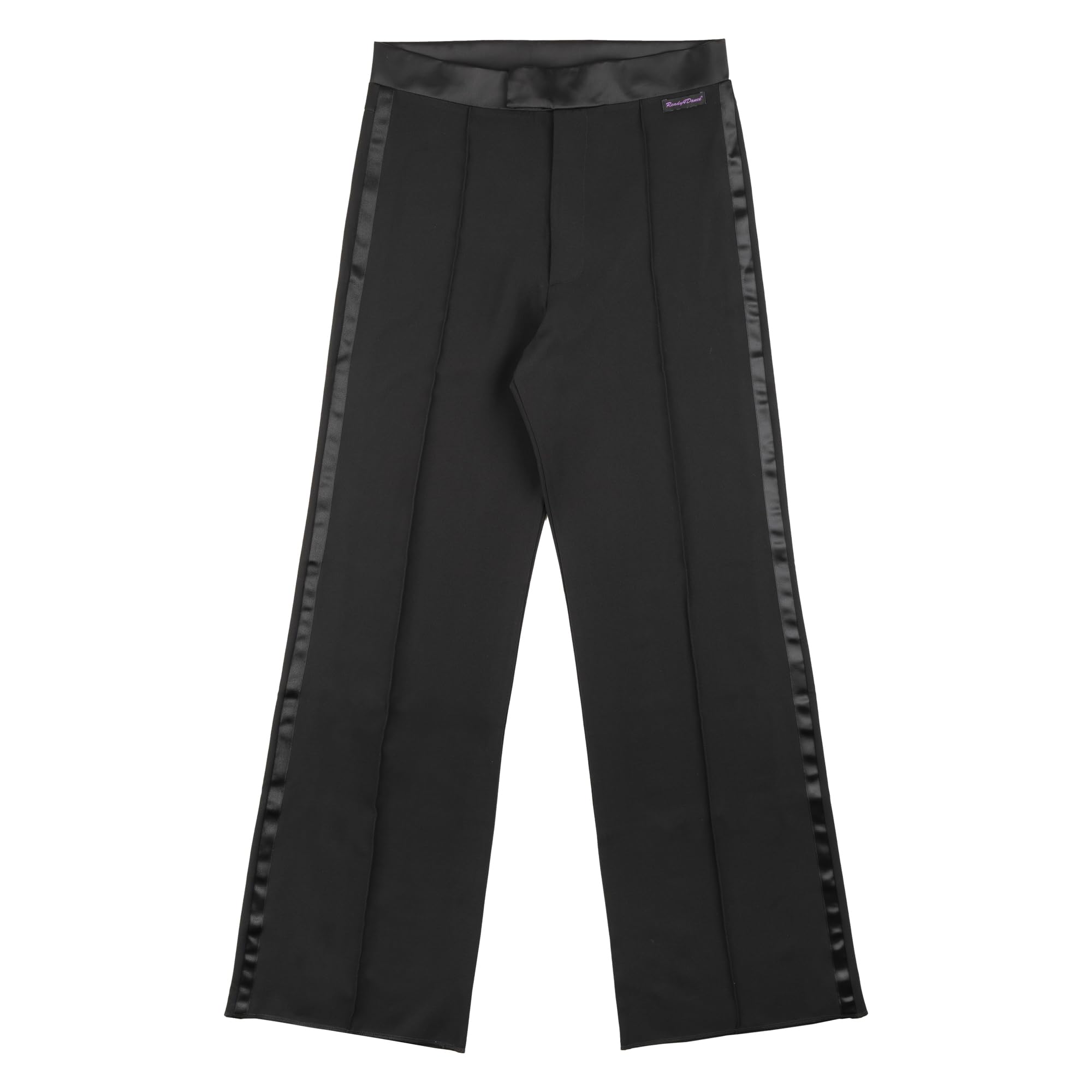 Pantalon de danse latine américain avec bracelet et bande latérale en satin