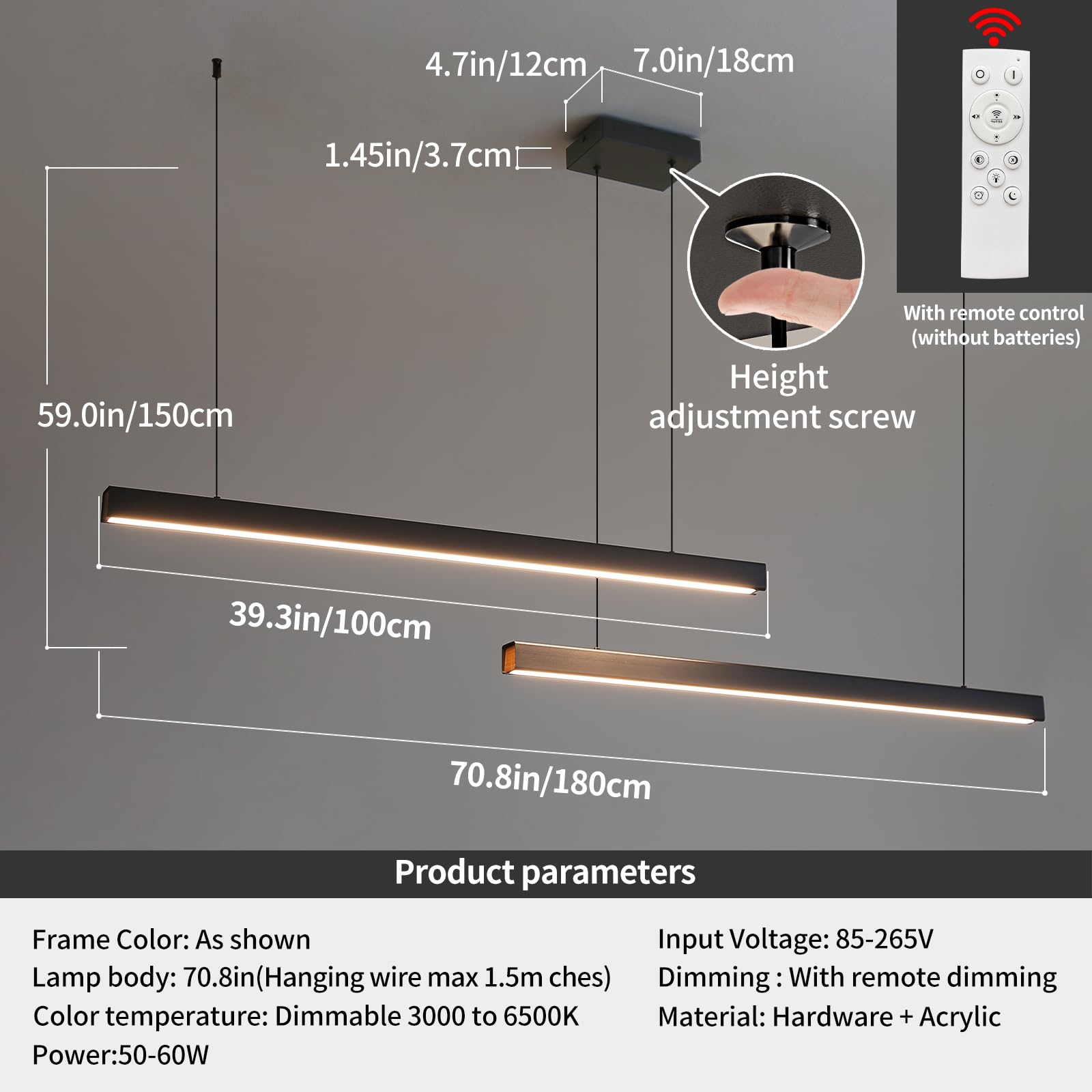 Mikeru Modern Kitchen Island Pendant Lighting - Image 2