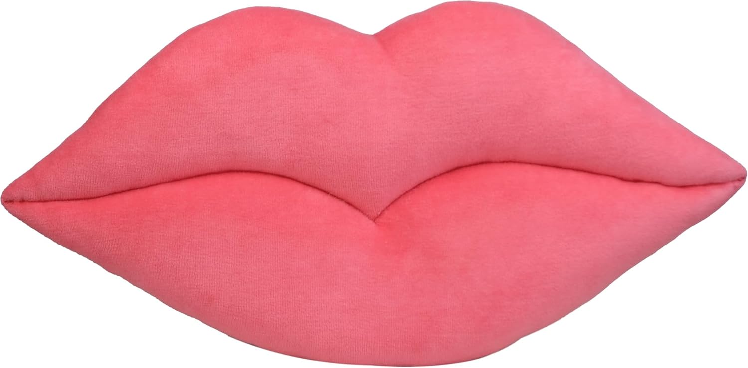 KINGROSE 3D Lip Throw Pillow Cute Decorative Pillows Soft Cushion for Sofa Couch Bed Home Decor Girls 12 x 24 Inches Pink