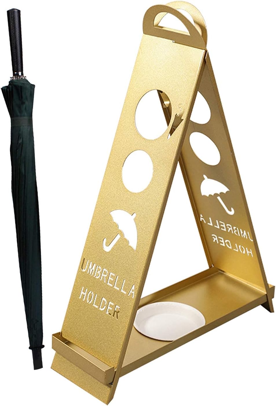 Umbrella Holder Umbrella Racks,Umbrella Holder,Umbrella Stand,Gold, Black, White,Free Standing, Multi -Functional,Umbrella Holder,for Home, Entryway, Office (C Style Whit
