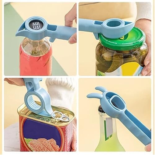 Miniatura 5 de Abridor de botellas 4 en 1 4 unidades multifunción abrebotellas de cerveza abridor de botellas multicolor 4 piezas