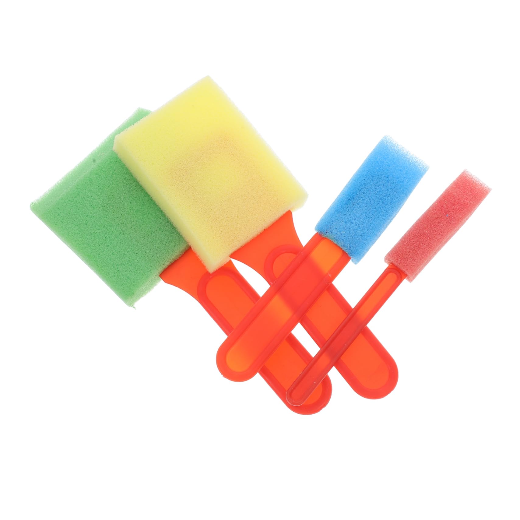 GRIRIW Painting Sponge Brushes Set for Boys and Girls 4 Pieces Artist Sponge Paint Tools Doodle Craft Supplies Round Foam Paint Brush Watercolor Oil Painting