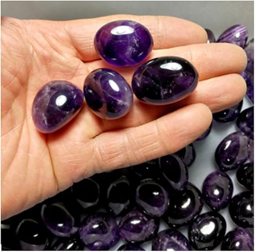 Vista 2 de Piedras preciosas naturales de amatista, cristales de forma irregular, equilibrio de chakras Wicca, reiki, 3.53 oz, tamaño 0.787-1.181 in
