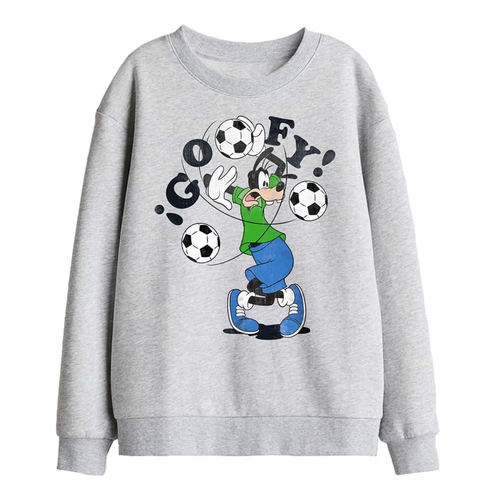 Disney Goofy Football Tangle Kids Sweatshirt, Athletic Heather, 7-8Y