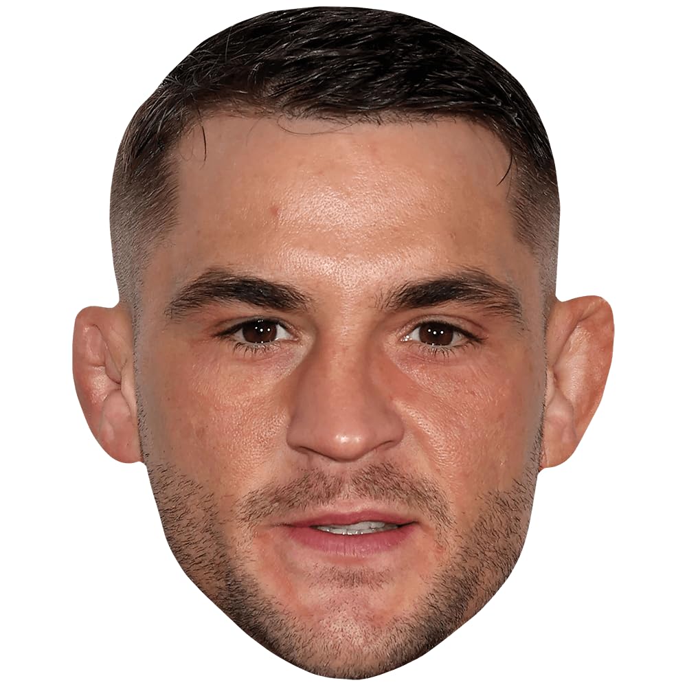 Dustin Poirier (Stubble) Celebrity Mask, Flat Card Face, Fancy Dress Mask