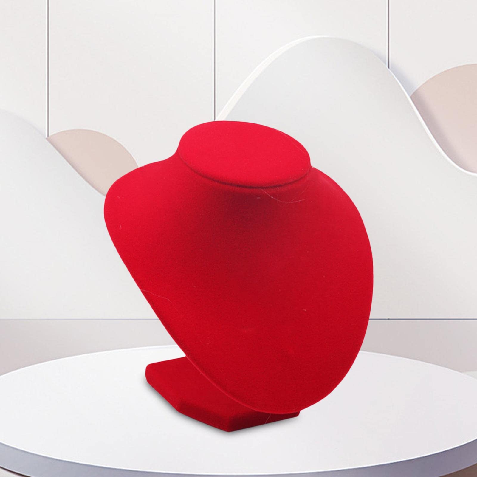 Roter Schmuckständer In Halsform - Elegante Präsentation Für Halsketten & Anhänger