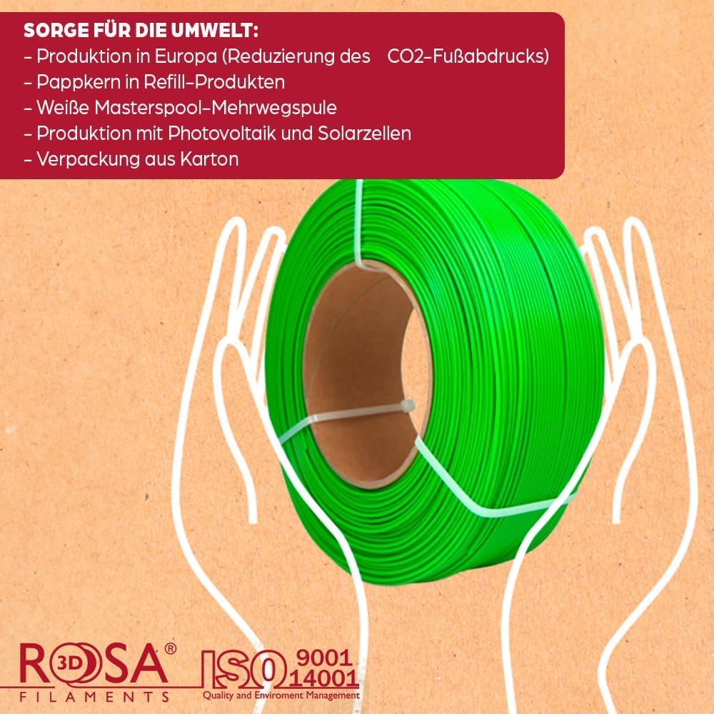 ROSA3D Set PLA Pastell Filament 1.75 mm für 3D Drucker, 6 Farben x 0,35 kg Spulen