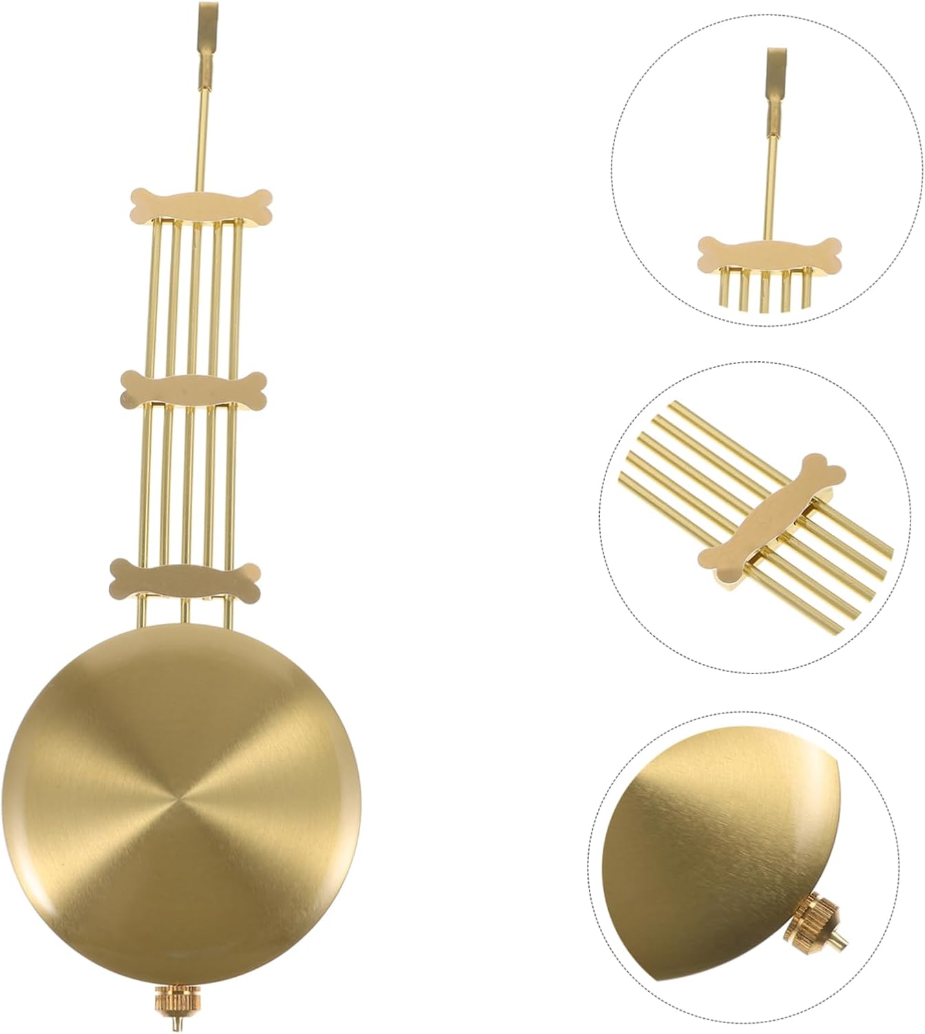 Tofficu 4pcs Clock Pendulum Replacement Part Elegant Plated Pendulum for Wall Clocks Stable Design for Accurate Timekeeping for Decorators