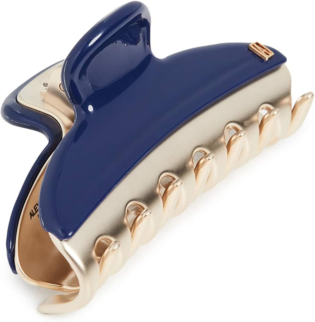 Alexandre de Paris Women's Pince Medium Hair Clip, Navy, Blue