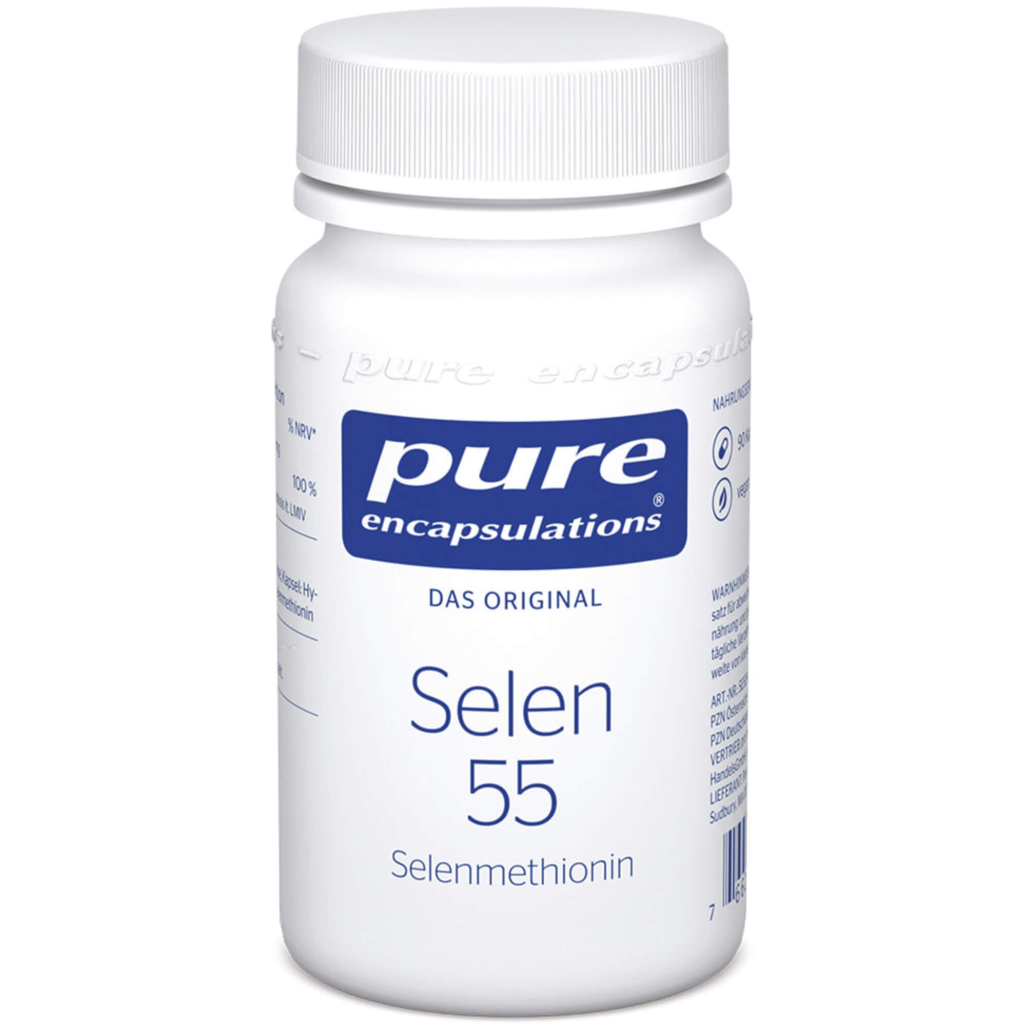 Pure Encapsulations - Selen 55 - Hochwertiges Selenmethionin für antioxidativen Schutz und das Immunsystem - 90 Kapseln