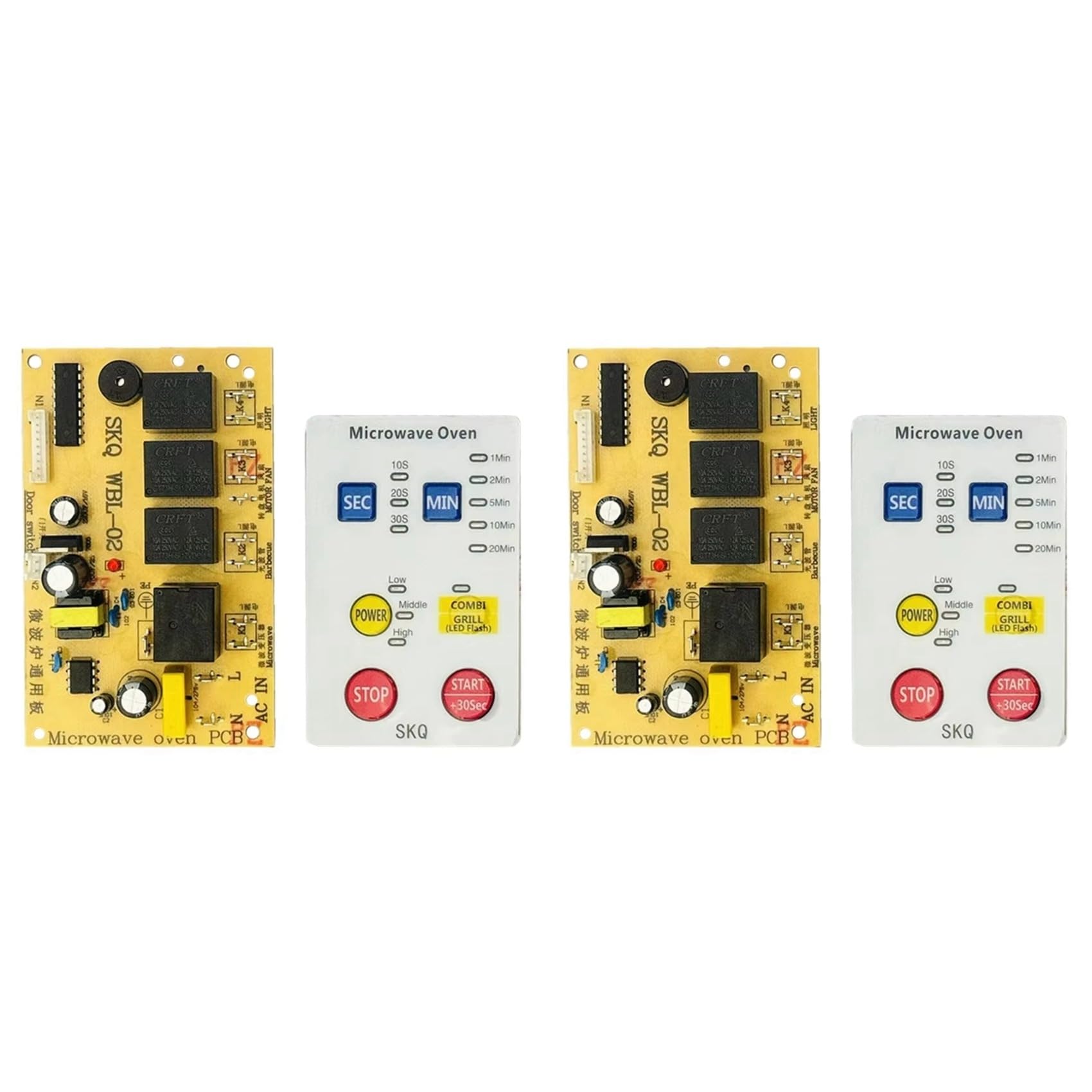 Hndhbfgrt 2X Universal Microwave Power Supply Control Board Repair Computer Microwave Oven Computer Board Membrane Keypad