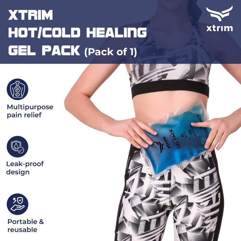 Image of VFK by Xtrim Reusable Hot and Cold Gel Pack, Ice Pack Bag for Relief - Multi-Purpose Hot and Cold Therapy Gel Ice Pack, Hot Bag Gel Healing Pad for Pain Relief
