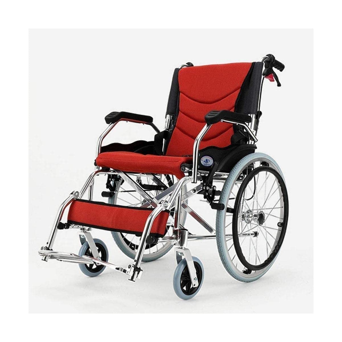 Lekki składany pneumatyczny stop aluminium ręczny samobieżny przenośny wózek rehabilitacyjny wózek mobilność urządzenie dla starszych seniorów i niepełnosprawnych użytkowników