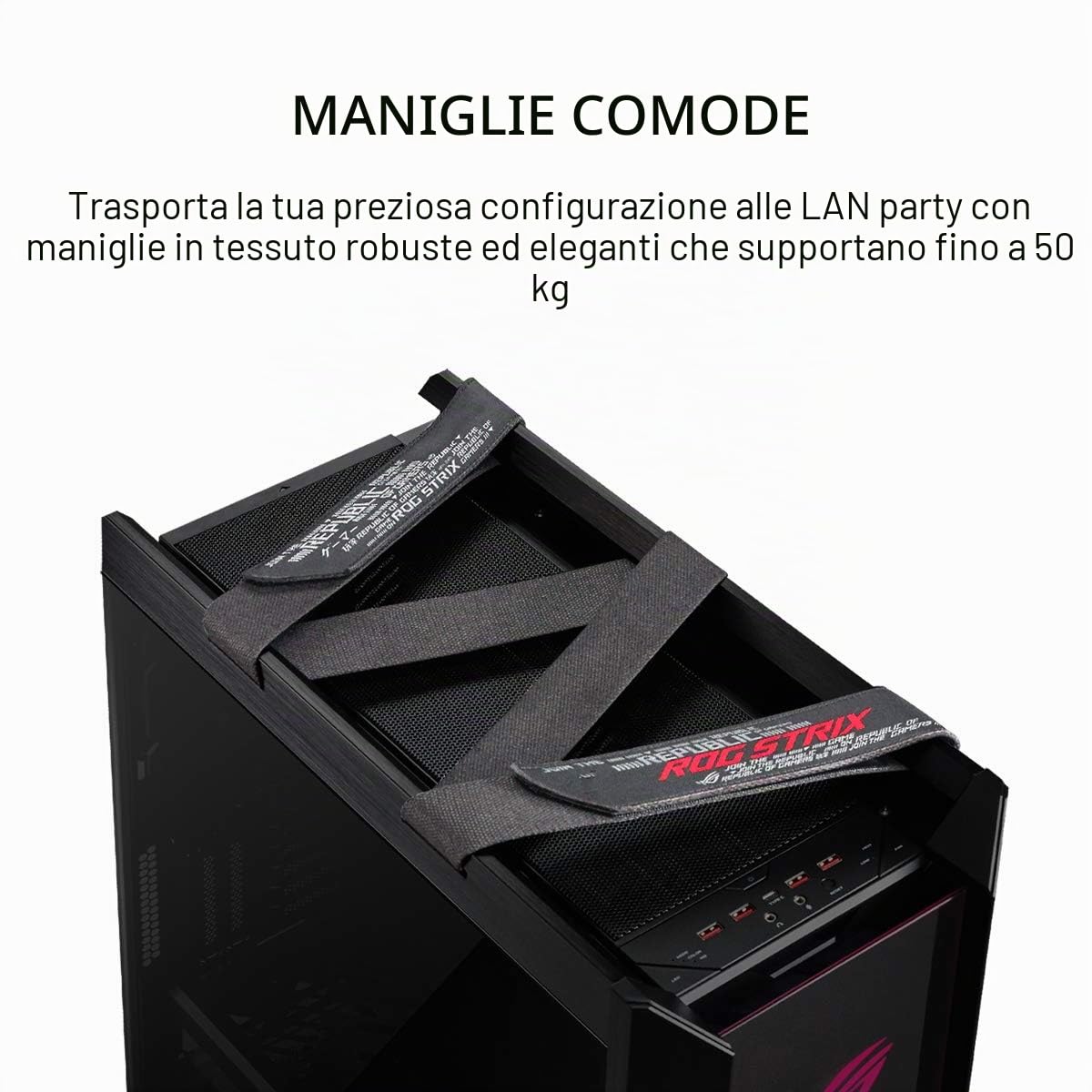 CAJA PC ASUS ROG STRIX HELIOS, MIDI TOWER, PC, ALUMINIO, VIDRIO TEMPLADO, BLANCO, ATX,EATX,MICRO ATX,MINI-ITX, JUEGO