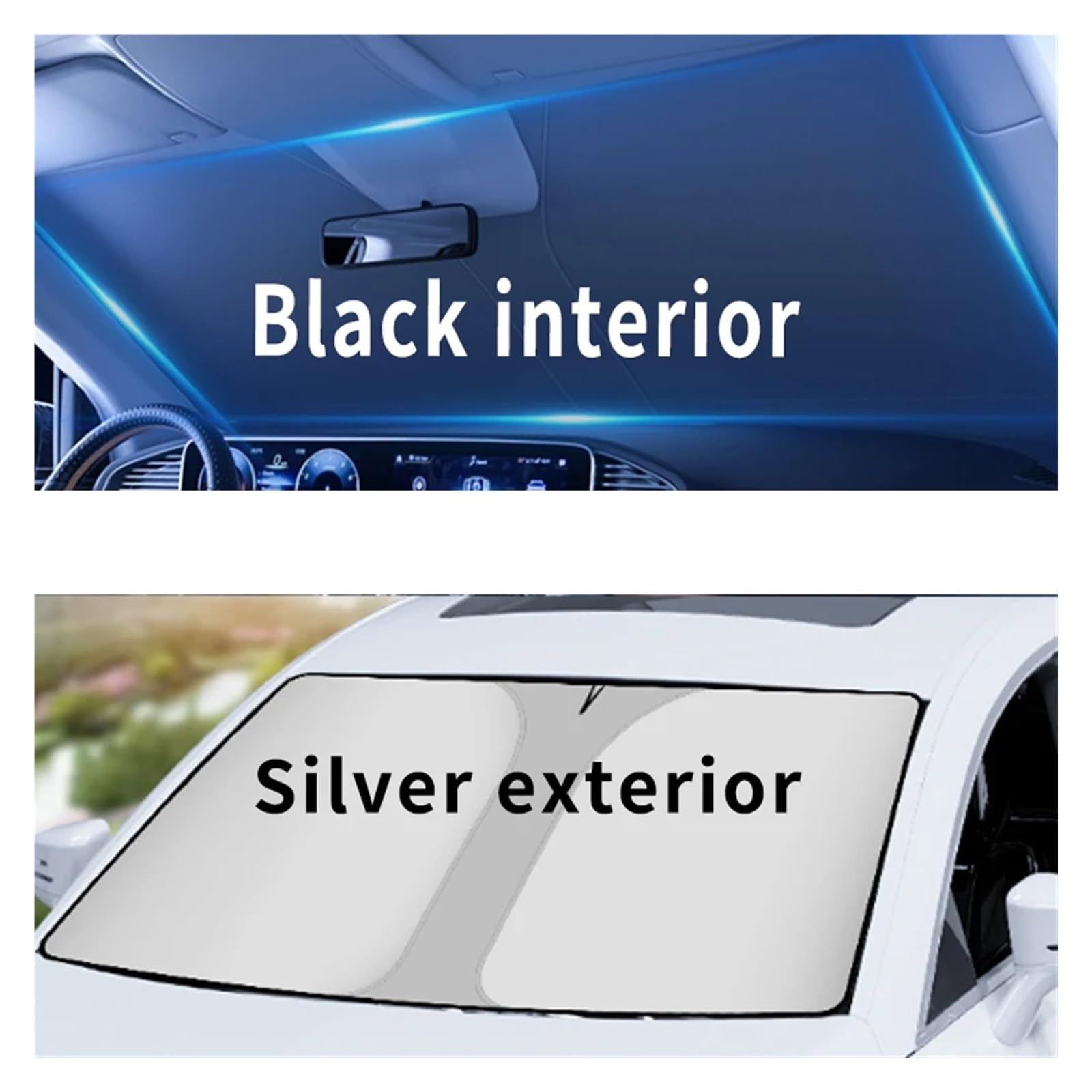 Car Window Shade For Volvo EX30 2024 2025 Skylight Roof Heat Insulation Shading Car Retractable Sunroof Sunshade(Black - View #2