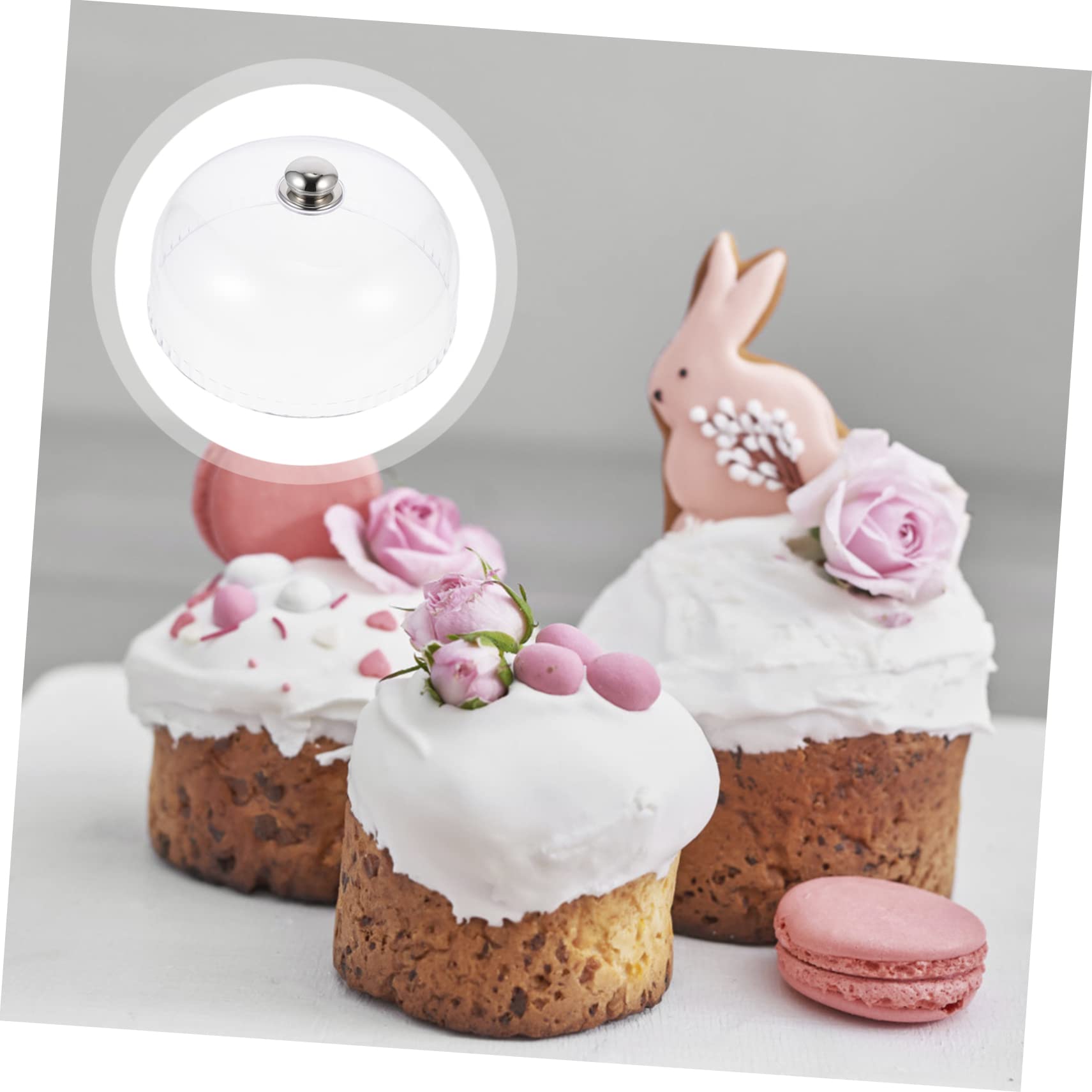 1 Pc Copertura del Vassoio della Torta Cupola Alzata Torta alzatina per Dolci Alzata per Dolci Coperchio Trasparente per espositore per Pane Copertura Trasparente