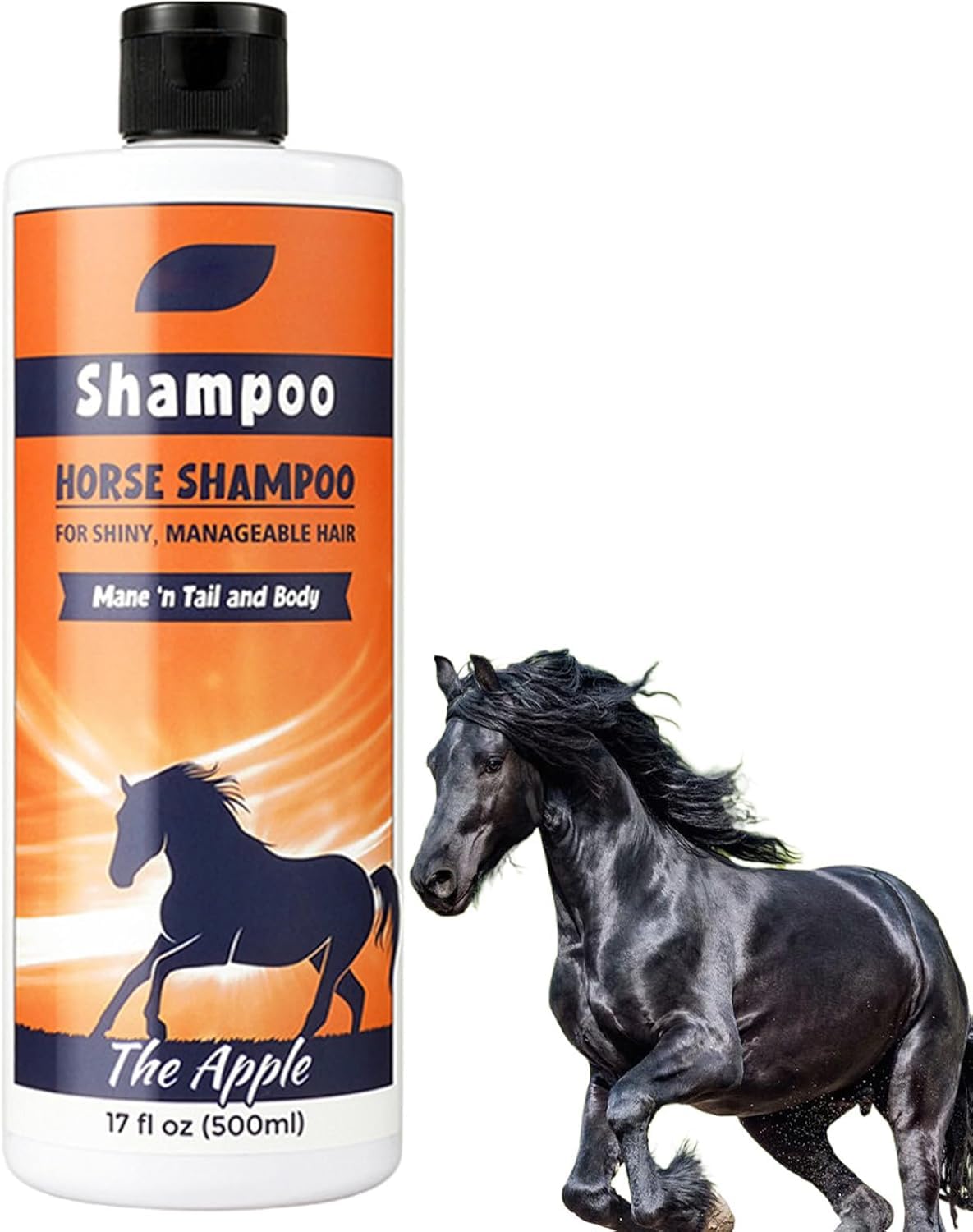 Shampoo per criniera e coda, per regolare la lucentezza del pelo, balsamo nutriente per la cura profonda 500 ml, gel doccia lisciante e detergente, protegge la criniera
